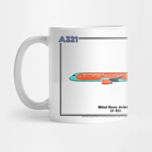 Airbus A321 - Wind Rose Aviation (Art Print) Mug